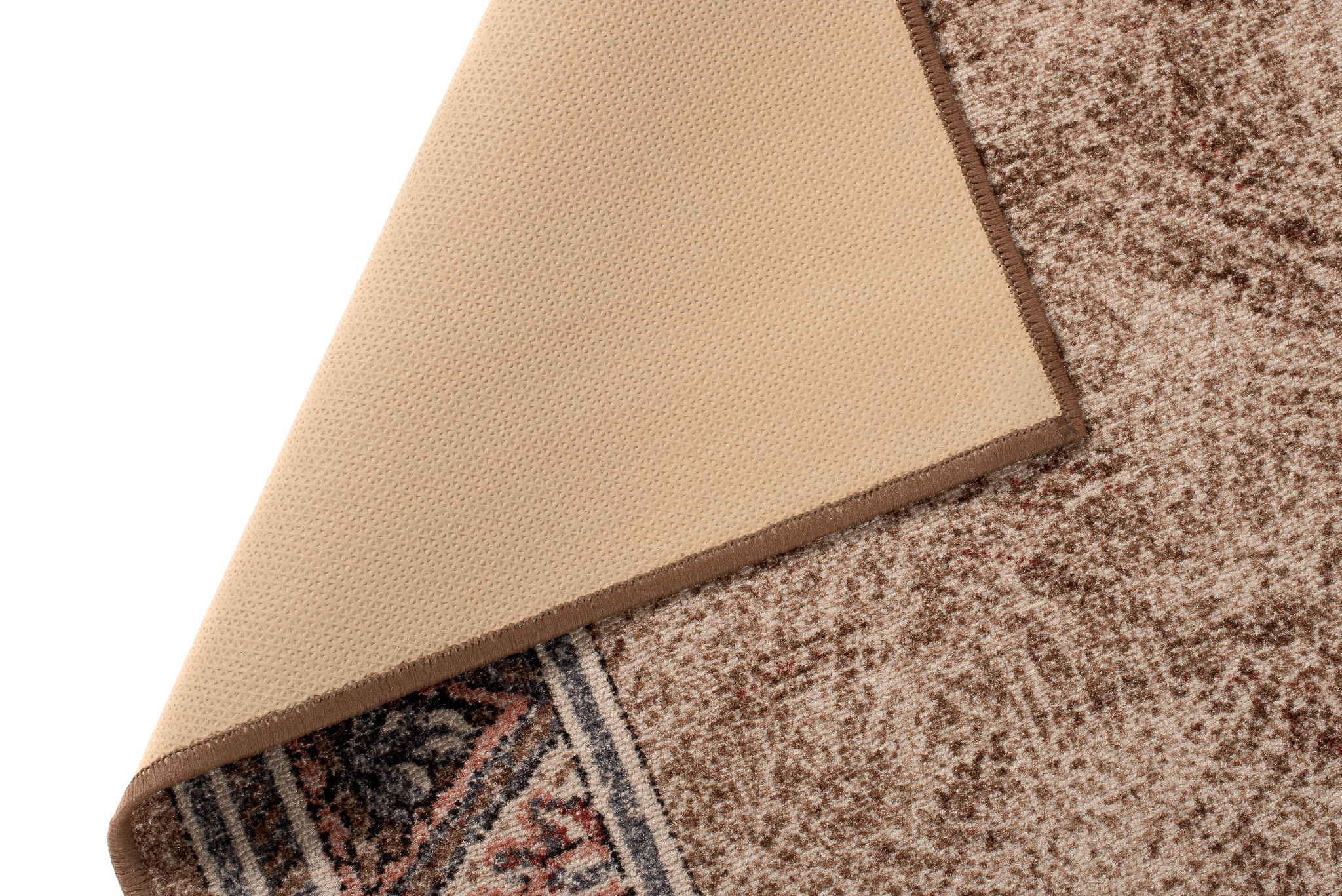 Teppichläufer Rutschfest Braun Beige Geometrisch Meterware
