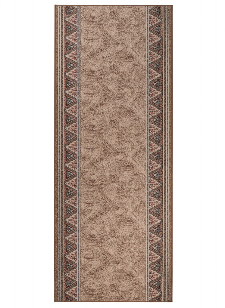 Teppichläufer Rutschfest Braun Beige Geometrisch Meterware