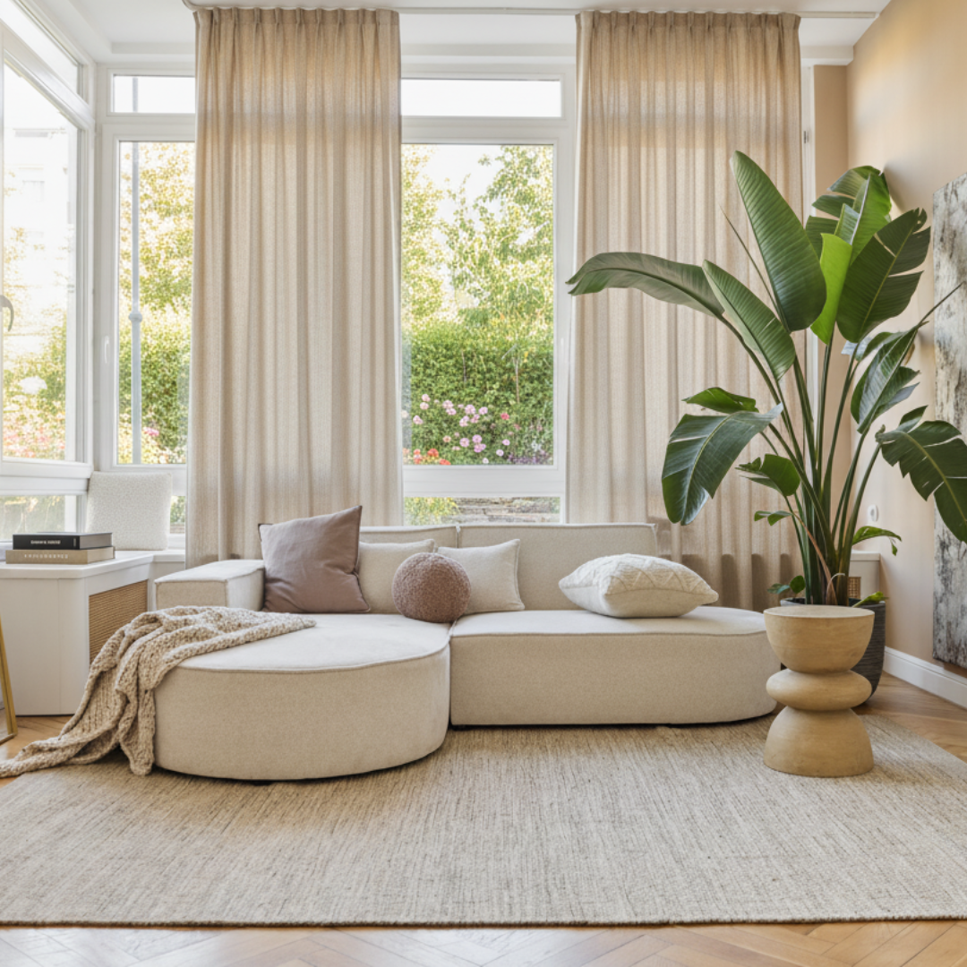 Teppich Wolle Loni Beige