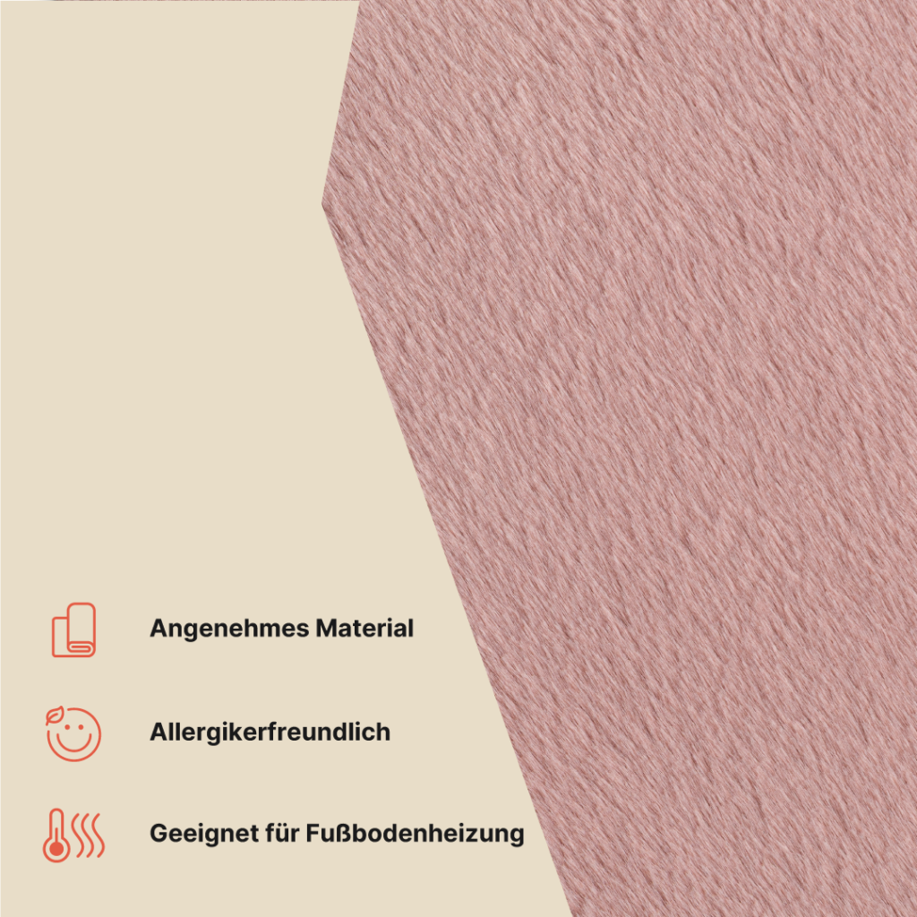 Teppich Lumi Quadratisch Rosa Rutschfest