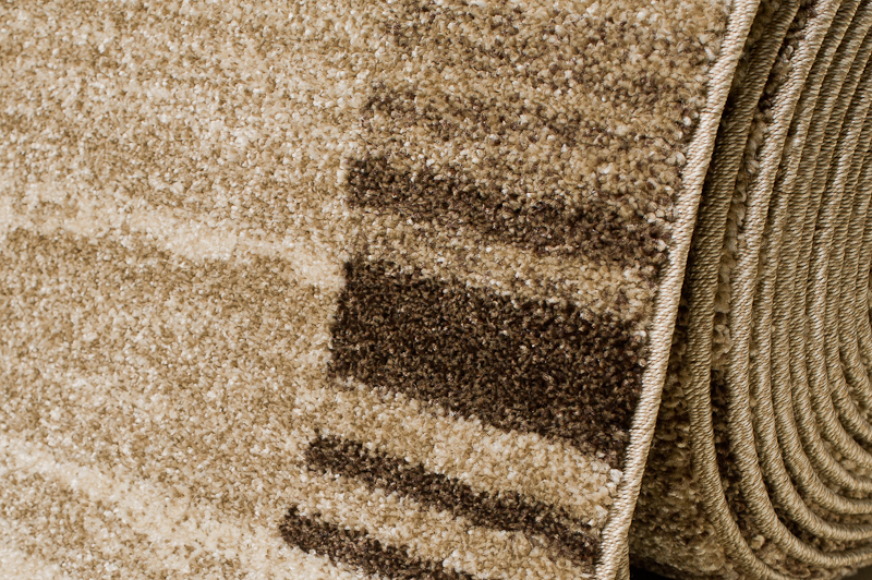 Teppichläufer Sari Dunkelbeige Rahmen Meterware