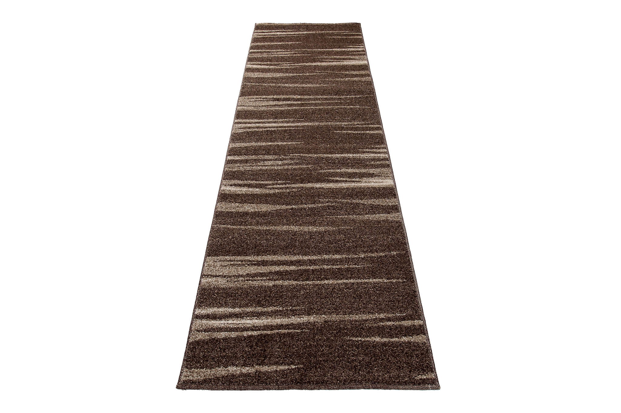 Teppichläufer Sari Braun Beige Gestreift Meterware