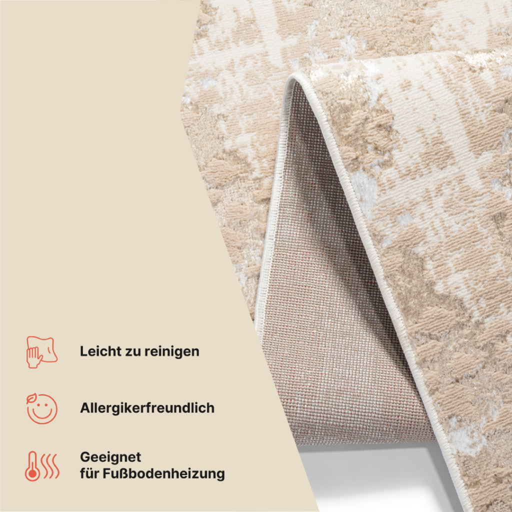 Teppichläufer Crystal Braun Gold Abstrakt